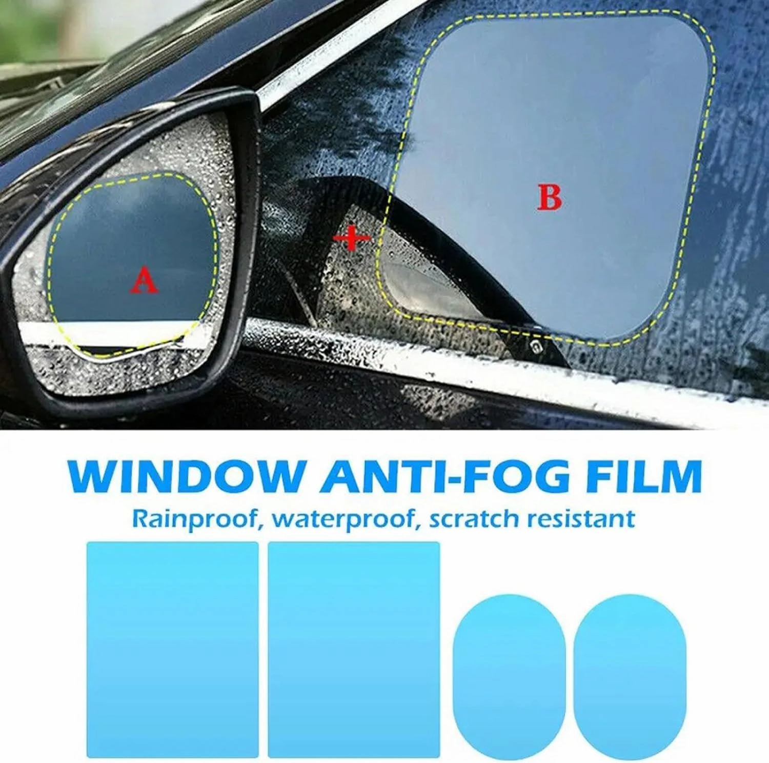 Rearview Mirror Rainproof Film for P&eugeot 208 2012-2019 Car Side Rearview Mirror Waterproof Anti-Fog Film Side Window Glass Film Exterior Parts