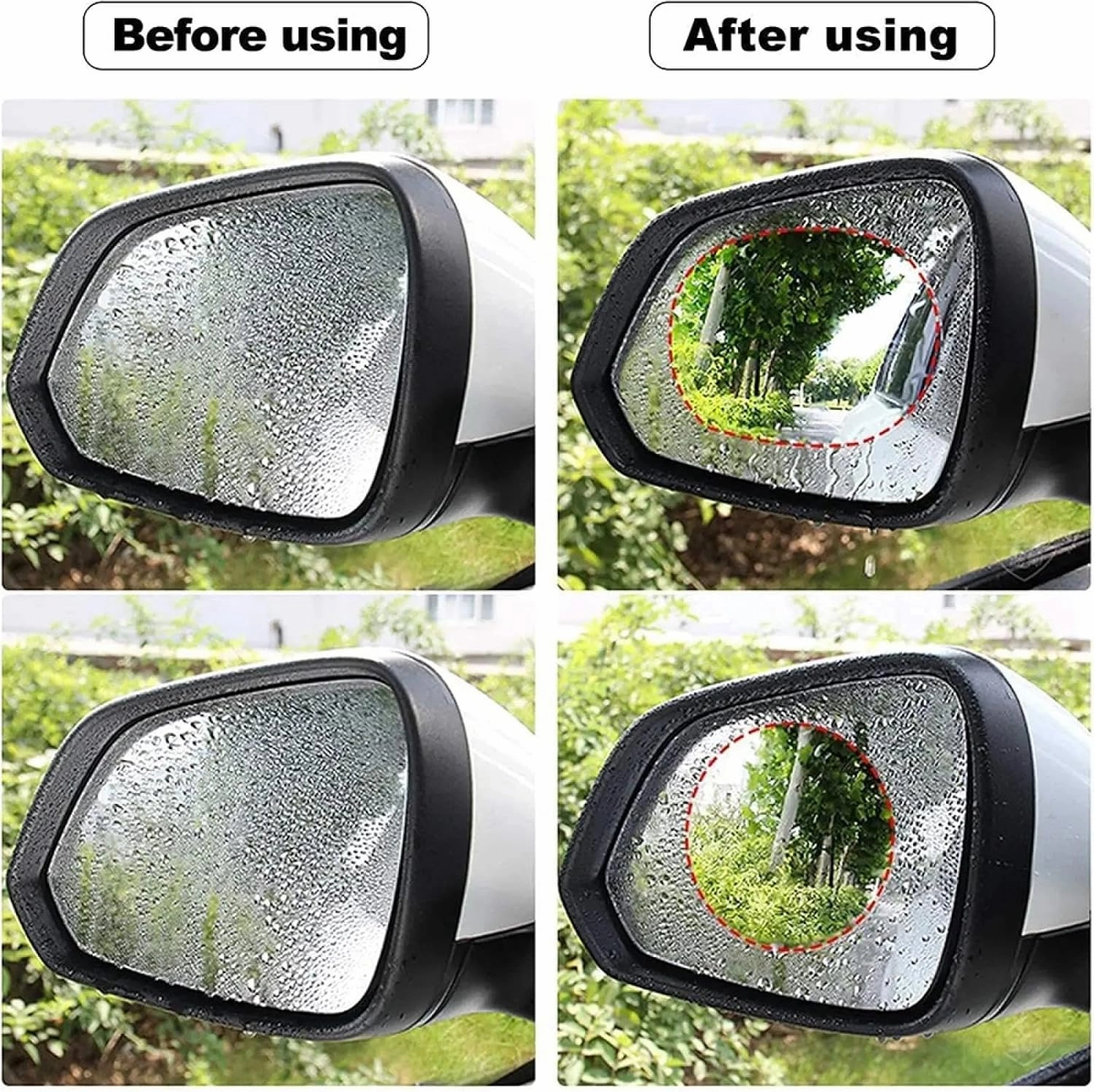 Rearview Mirror Rainproof Film for R&enault Kadjar 2016-2021 Car Side Rearview Mirror Waterproof Anti-Fog Film Side Window Glass Film Exterior Parts