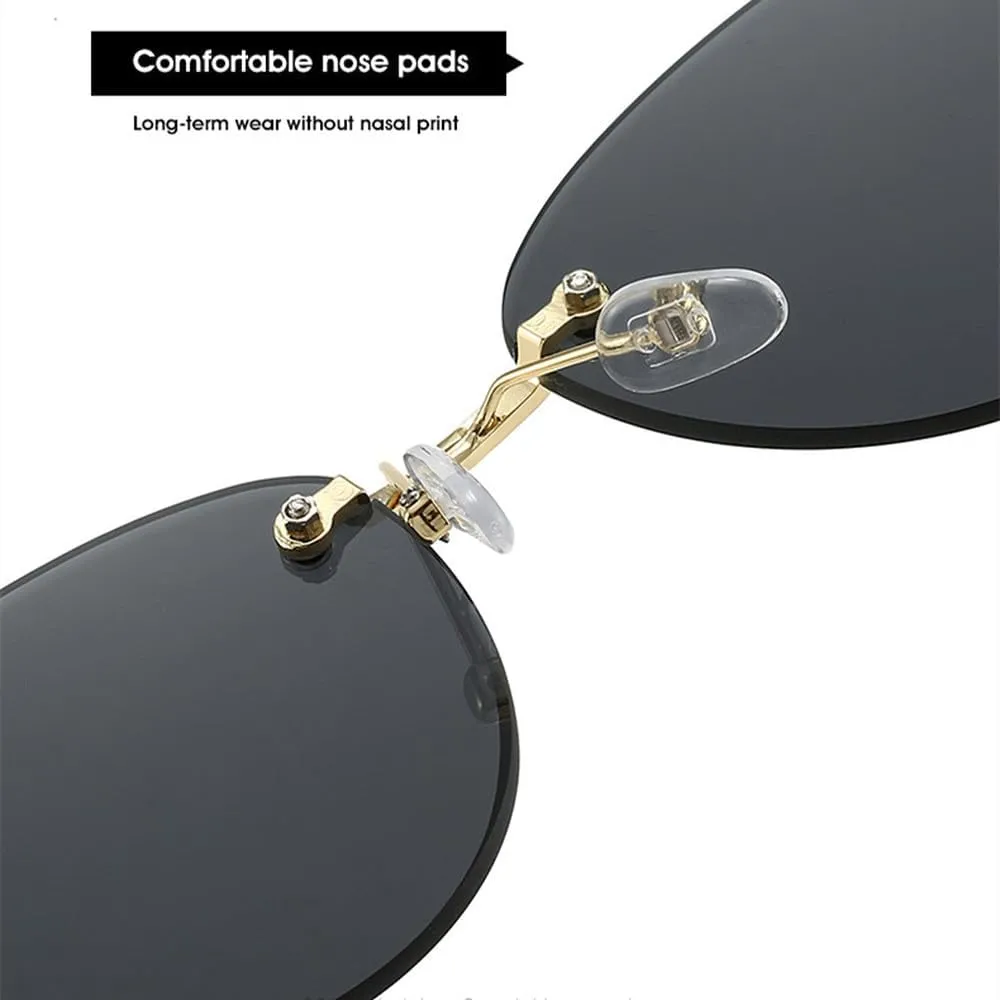 Retro Frame Oval Sunglasses for Women Men Driving Aviation Male Shades Lens Luxury Small Sun Glasses UV400