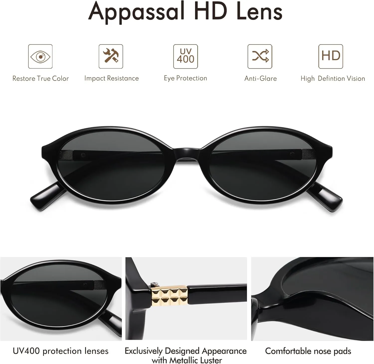 Retro Oval Sunglasses for Women Men Small 90s Trendy Vintage Fashion Trendy Funny Sun Glasses 2025 AP3728