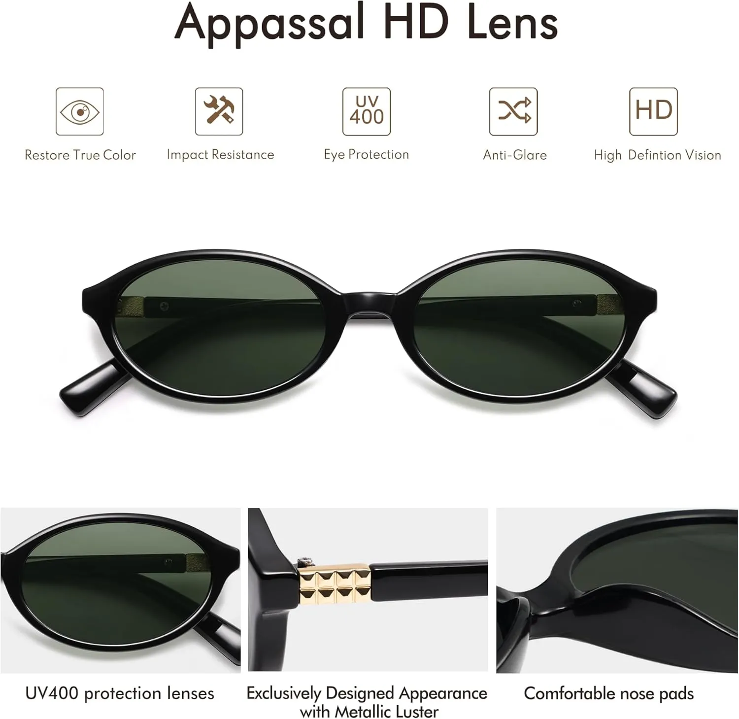 Retro Oval Sunglasses for Women Men Small 90s Trendy Vintage Fashion Trendy Funny Sun Glasses 2025 AP3728