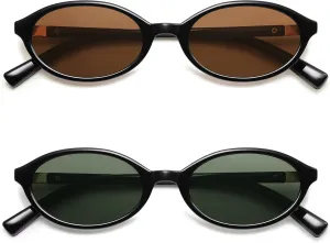 Retro Oval Sunglasses for Women Men Small 90s Trendy Vintage Fashion Trendy Funny Sun Glasses 2025 AP3728