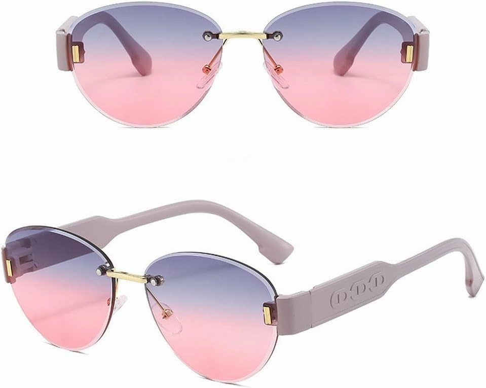 Retro Frame Oval Sunglasses for Women Men Driving Aviation Male Shades Lens Luxury Small Sun Glasses UV400