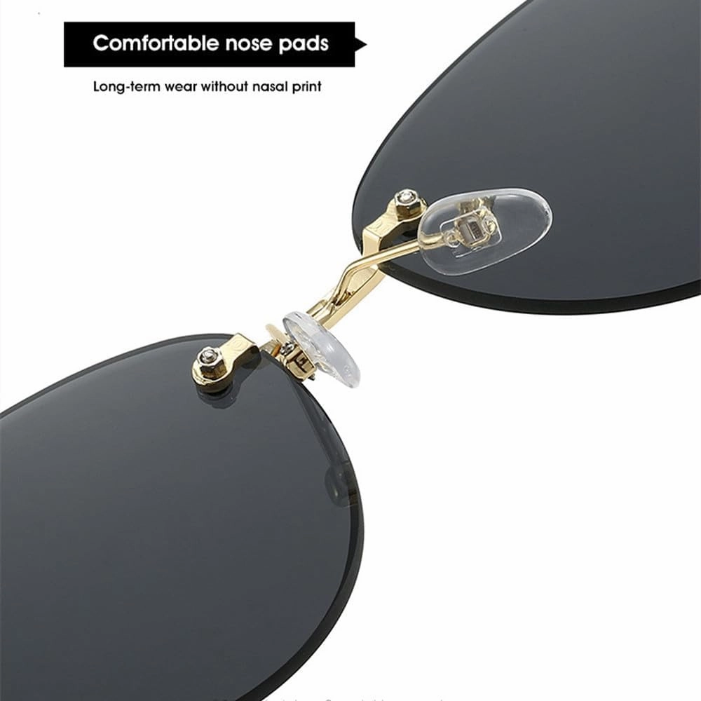 Retro Frame Oval Sunglasses for Women Men Driving Aviation Male Shades Lens Luxury Small Sun Glasses UV400