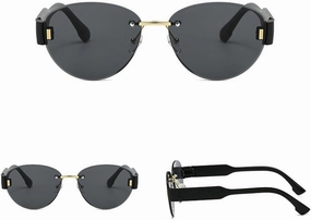 Retro Frame Oval Sunglasses for Women Men Driving Aviation Male Shades Lens Luxury Small Sun Glasses UV400