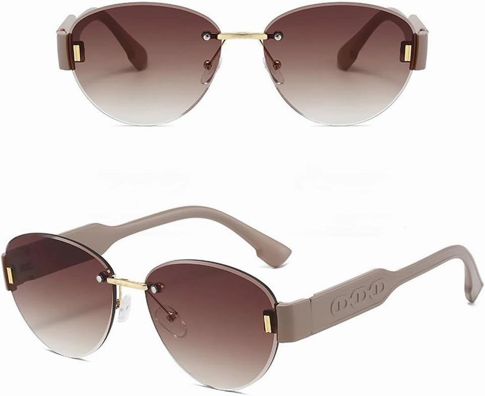 Retro Frame Oval Sunglasses for Women Men Driving Aviation Male Shades Lens Luxury Small Sun Glasses UV400