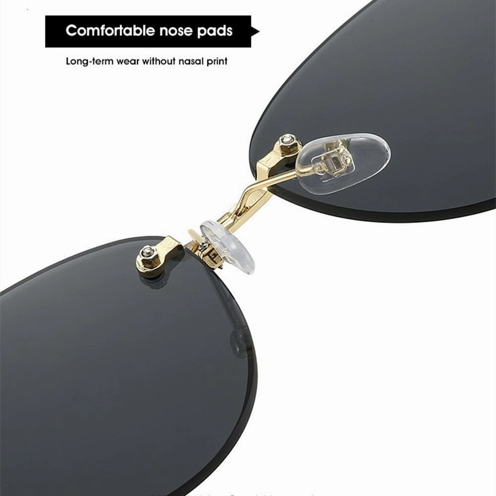 Retro Frame Oval Sunglasses for Women Men Driving Aviation Male Shades Lens Luxury Small Sun Glasses UV400