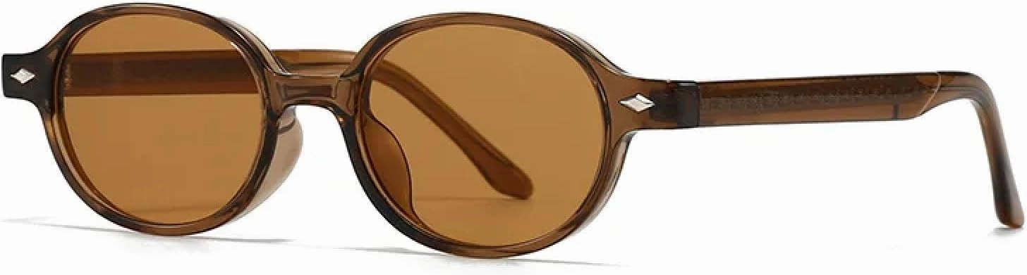 Retro Quality Small Oval Sunglasses Women Shades Uv400 Fashion Rivets Men Sun Glasses