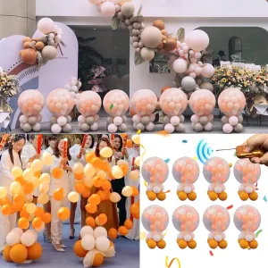 Reveal Balloons Remote Control Ground Explosion, Ball in ball tool, Balloon Filling Kit, Helium floating flying, wedding, opening ceremony arrangement, party birthday