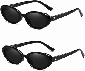 Ridering Retro Oval Sunglasses for Women and Men,Vintage Cat Eye Sunglasses UV Protection for Outdoor Wear