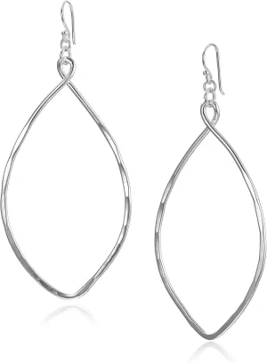 Robert Lee Morris Large Oval Silver Drop Earrings