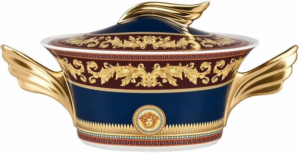 Rosenthal Versace, Iconic Heroes Large Oval Covered Vegetable Bowl, Schüssel mit Deckel, Soup Tureen, Multi Color, 54 oz Versace, Germany