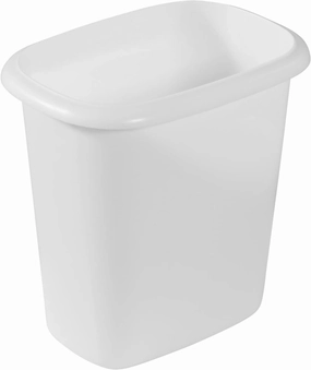 Rubbermaid Vanity Trash Can/Wastebasket, 1.5-Gallons/6-Quarts, White, for Under Counter/Kitchen/Office/Bedroom/Bathroom