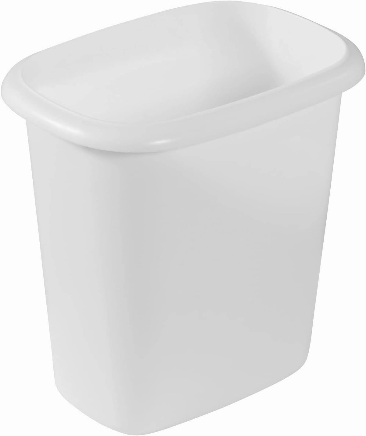 Rubbermaid Vanity Trash Can/Wastebasket, 1.5-Gallons/6-Quarts, White, for Under Counter/Kitchen/Office/Bedroom/Bathroom