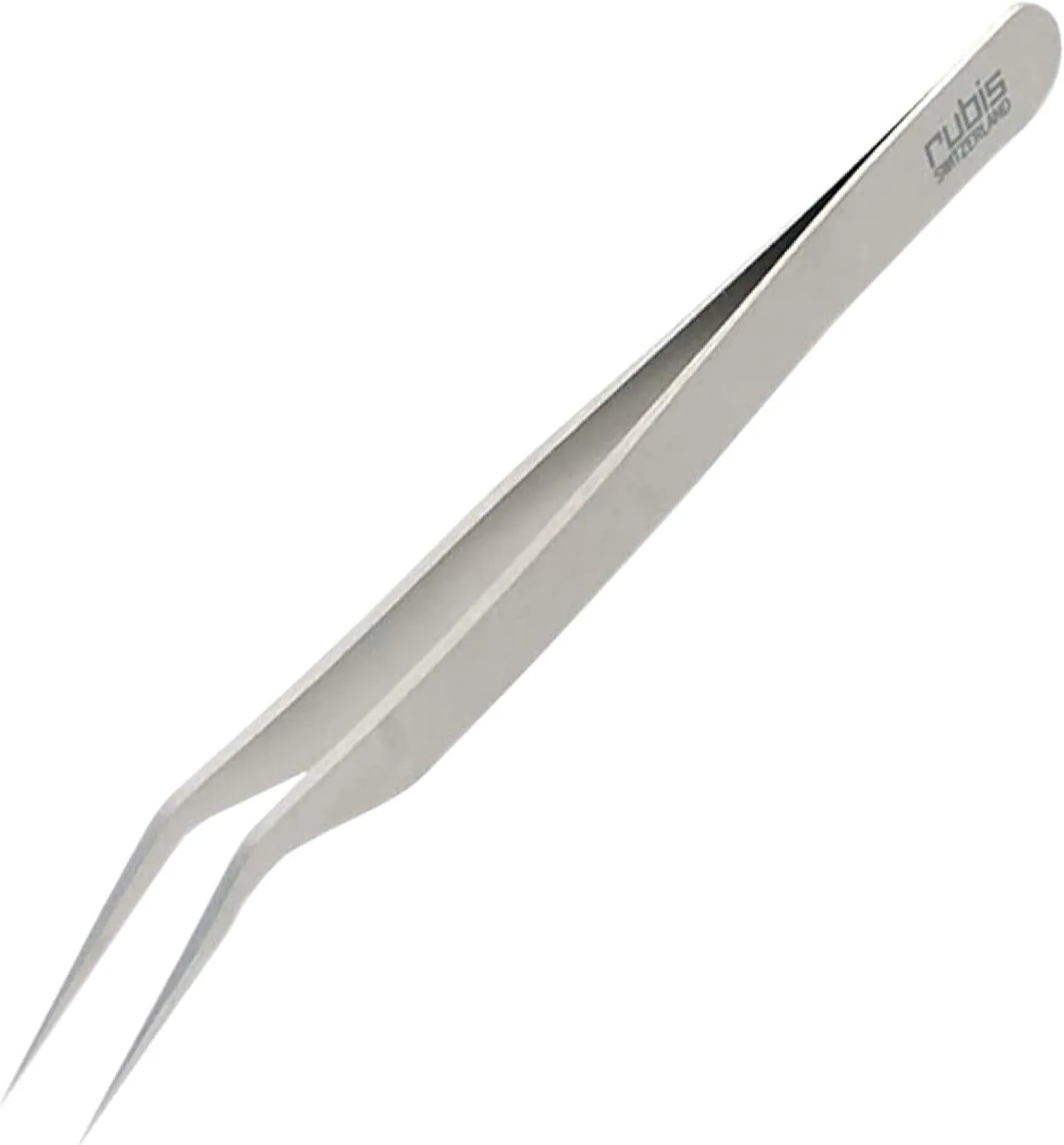 Rubis Stainless Steel Eyelash Tweezers with Angled Tips for Attaching False Eyelashes, 1K7ANG02,Rubis Switzerland Swiss Made World Renowned Precision