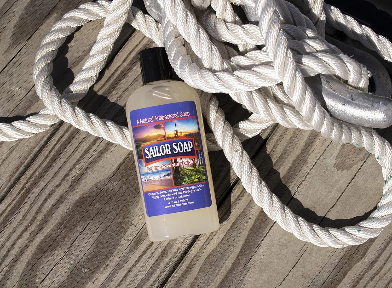 Sailor Soap (32oz) - Lathers in Fresh & Salt Water/Multi-purpose Camp Soap/Biodegradable Outdoor Adventure Soap/Gabriel Correctives Skin Care