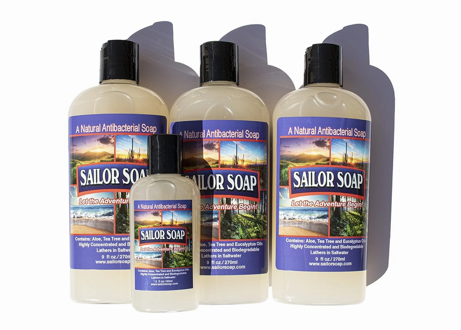 Sailor Soap Value Pack - Multi-purpose Camp & Outdoor Adventure Soap - Biodegradable - Fresh & Salt Water Lather - Gabriel Correctives Skin Care