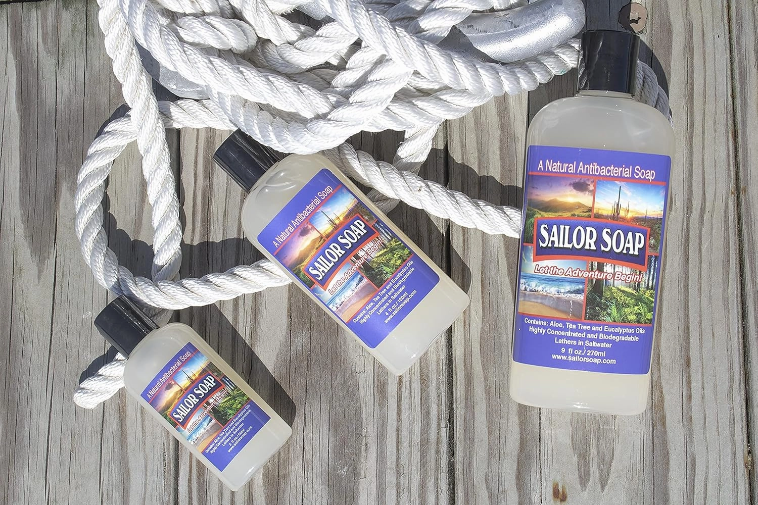 Sailor Soap Value Pack - Multi-purpose Camp & Outdoor Adventure Soap - Biodegradable - Fresh & Salt Water Lather - Gabriel Correctives Skin Care
