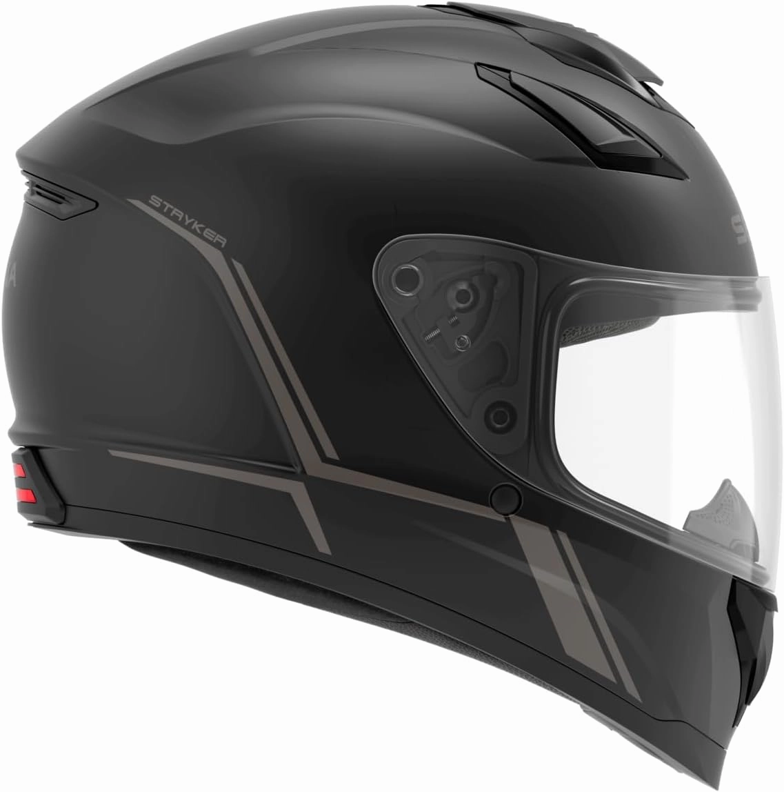 Sena Stryker Full Face Smart Helmet with Integrated Mesh and Bluetooth Communications, LED Taillight, and Sound by Harman Kardon, DOT (Matte Black, Large)