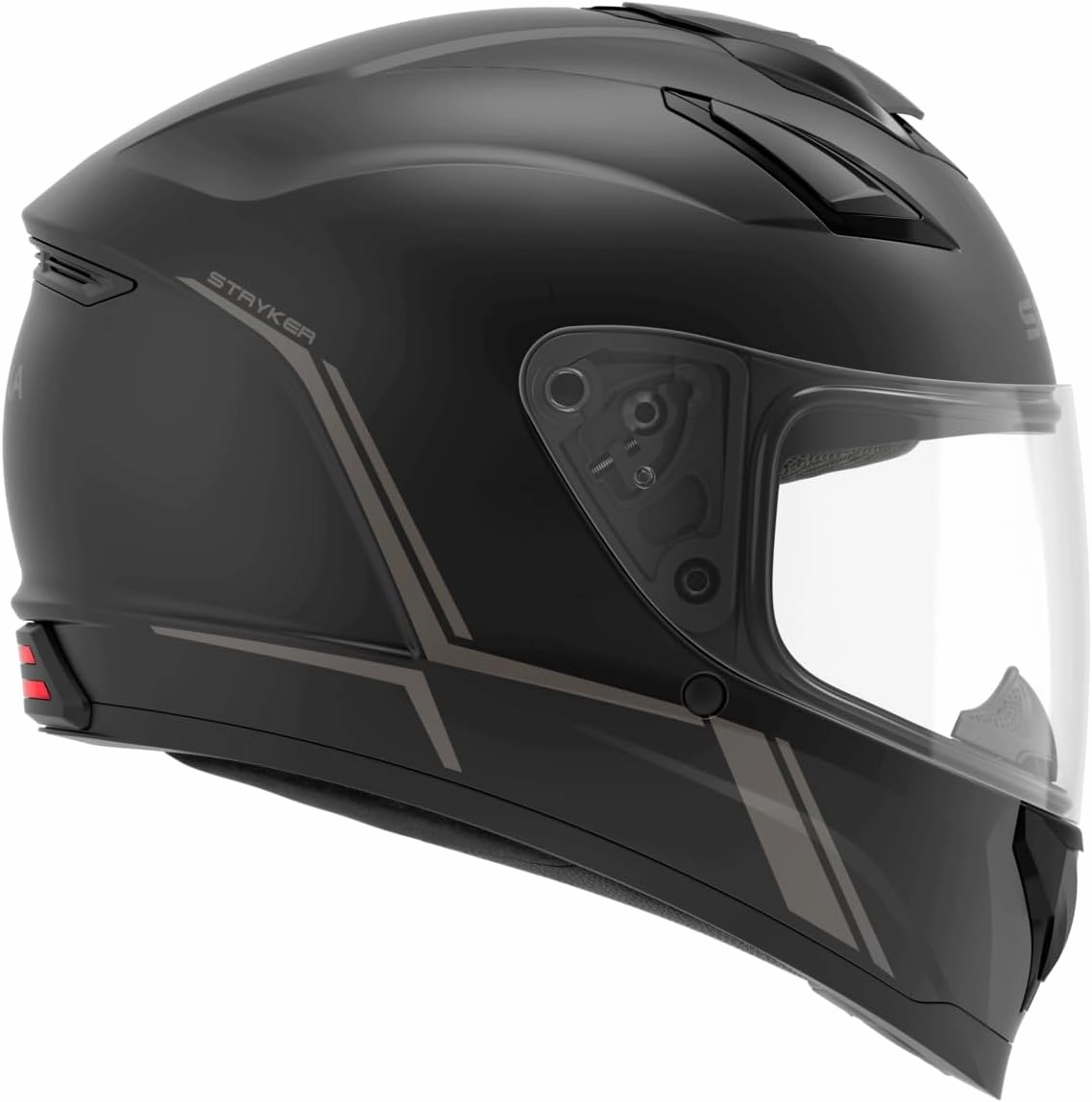 Sena Stryker Full Face Smart Helmet with Integrated Mesh and Bluetooth Communications, LED Taillight, and Sound by Harman Kardon, DOT (Matte Black, Large)