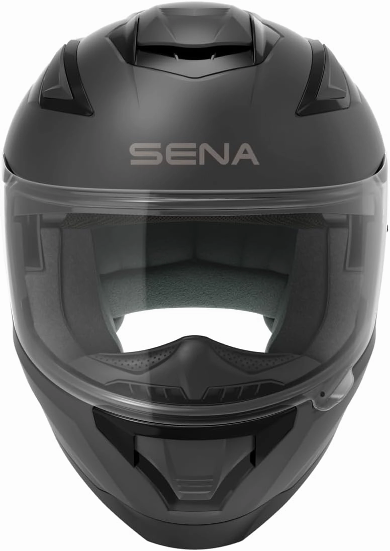 Sena Stryker Full Face Smart Helmet with Integrated Mesh and Bluetooth Communications, LED Taillight, and Sound by Harman Kardon, DOT (Matte Black, Large)