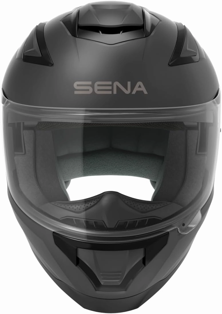Sena Stryker Full Face Smart Helmet with Integrated Mesh and Bluetooth Communications, LED Taillight, and Sound by Harman Kardon, DOT (Matte Black, Large)