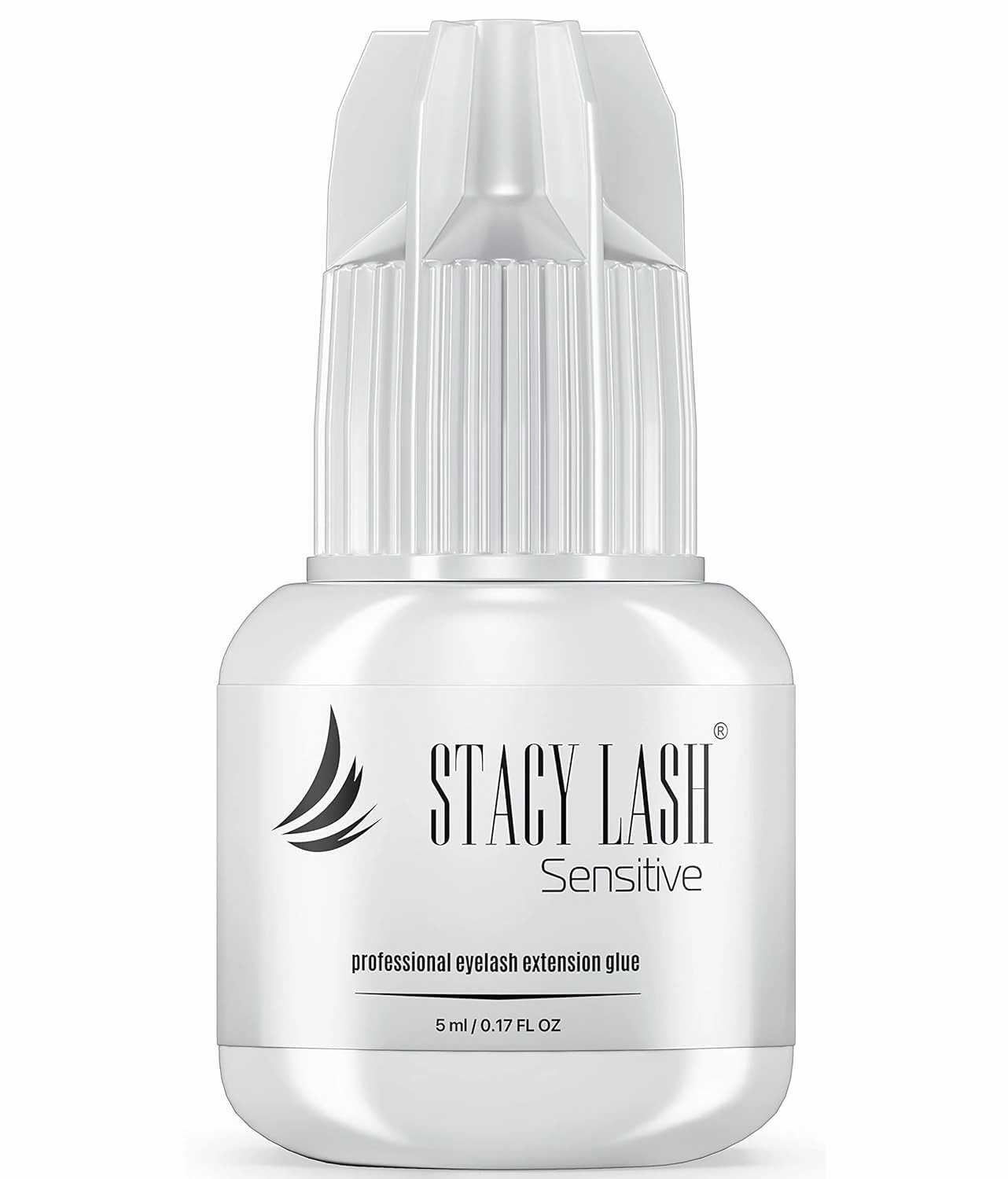 Sensitive Eyelash Extension Glue Stacy Lash 0.17fl.oz/5ml / 5-6 Sec Drying time/Retention – 4-5 Weeks/Black Adhesive/Professional Supplies