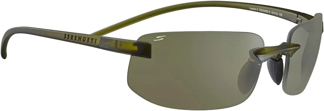 Serengetti Small Oval Lupton S Rubberised Khaki-PhD 2.0 555nm, Multi, One Size