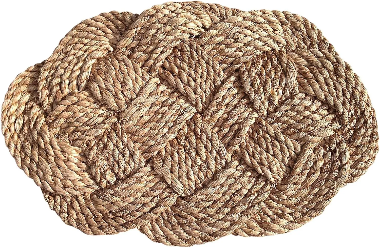 Small Oval Abaca Weave Doormat