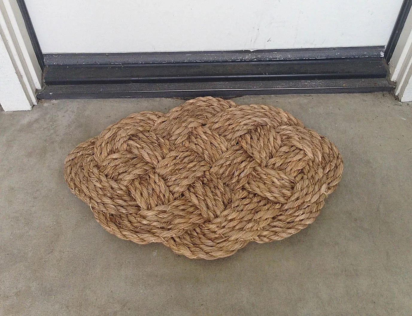 Small Oval Abaca Weave Doormat