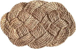 Small Oval Abaca Weave Doormat