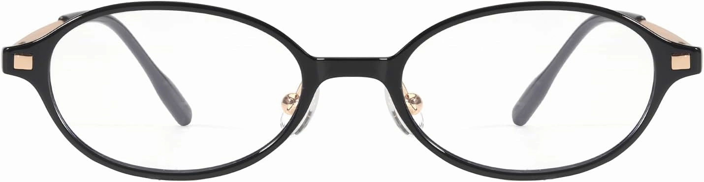 Small Retro Oval Fake Glasses for Women Fashion Blue Light Non Prescription Eyeglasses to Cosplay