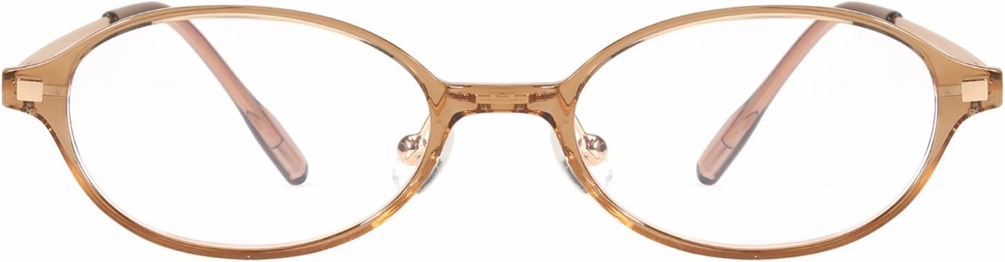 Small Retro Oval Fake Glasses for Women Fashion Blue Light Non Prescription Eyeglasses to Cosplay