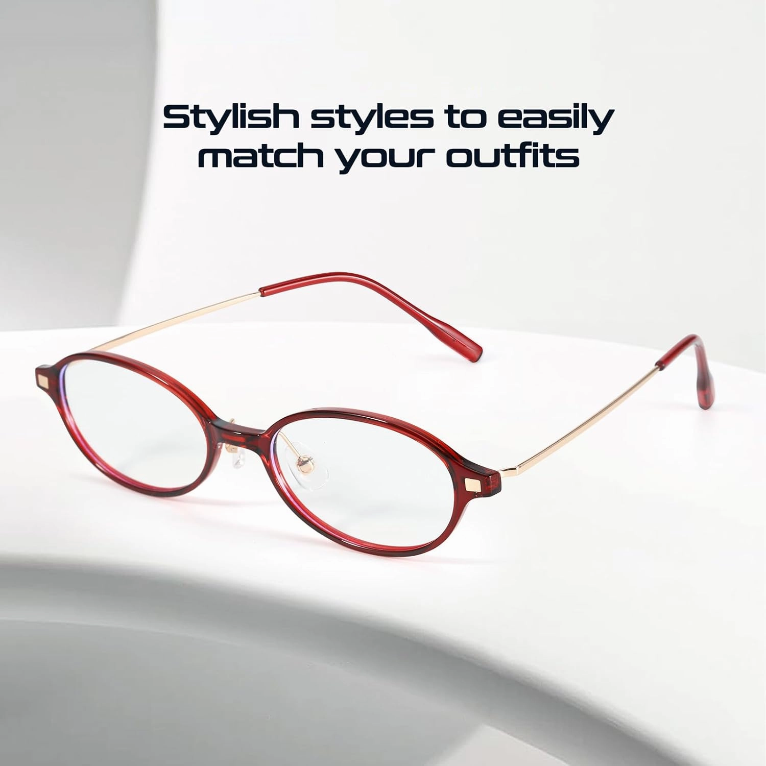 Small Retro Oval Fake Glasses for Women Fashion Blue Light Non Prescription Eyeglasses to Cosplay
