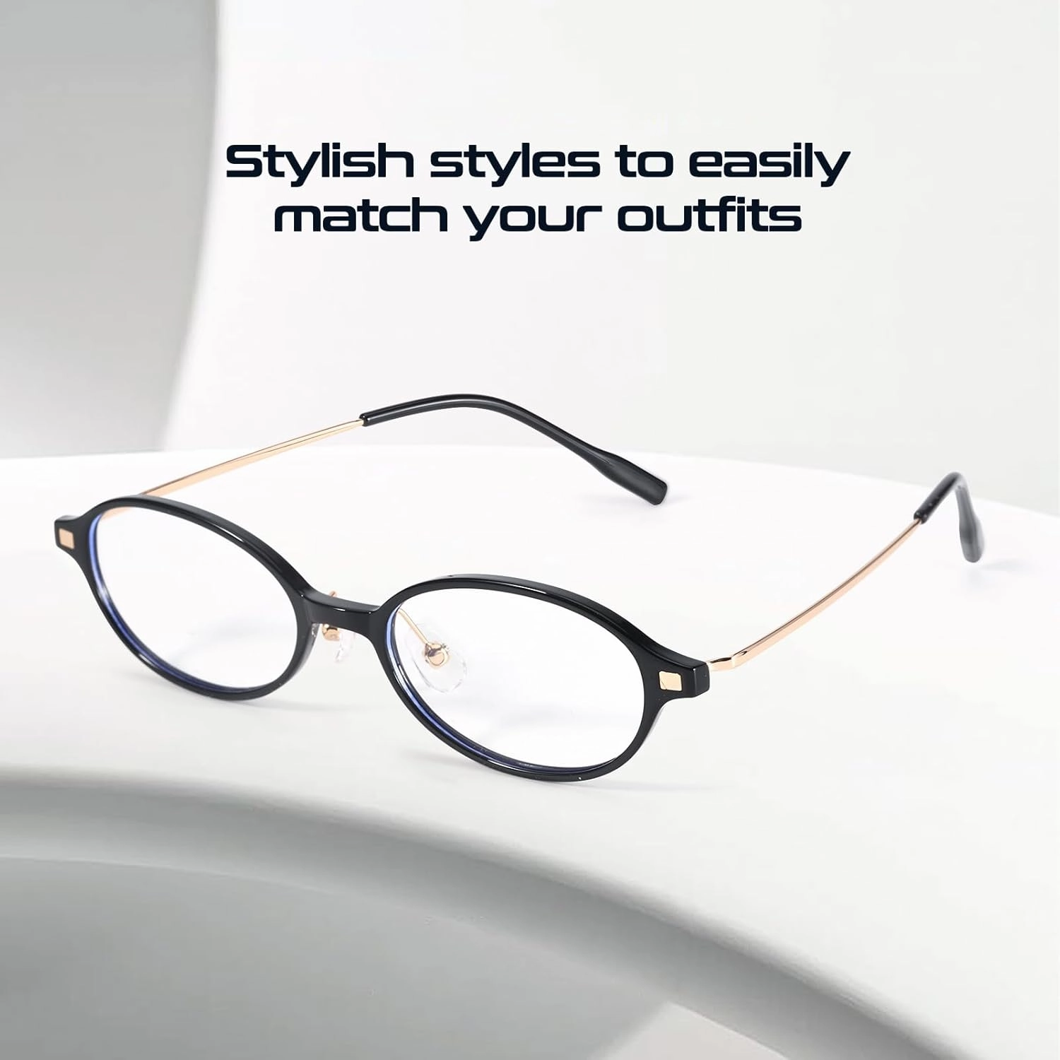 Small Retro Oval Fake Glasses for Women Fashion Blue Light Non Prescription Eyeglasses to Cosplay