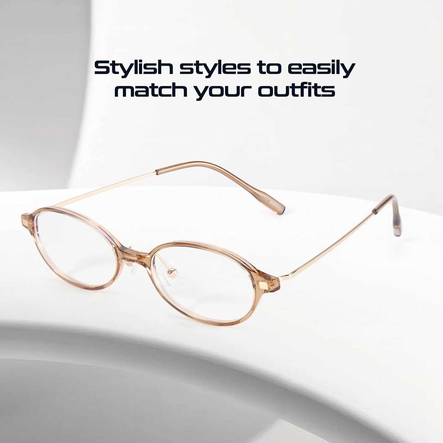 Small Retro Oval Fake Glasses for Women Fashion Blue Light Non Prescription Eyeglasses to Cosplay