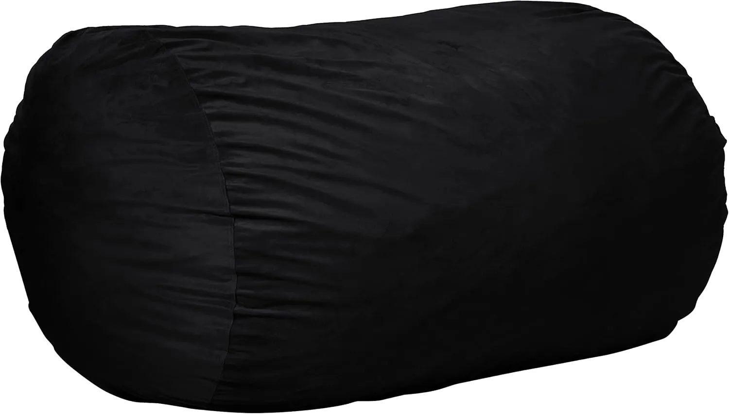Sofa Sack Bean Bag Chair Cover Only, for Adults and Kids, Without Filling Comfy Fluffy Round or Oval Beanbag Chair Cover Replacement, Lazy Sofa Cover for Reading Chair or Floor Chair, 6-Feet, Black