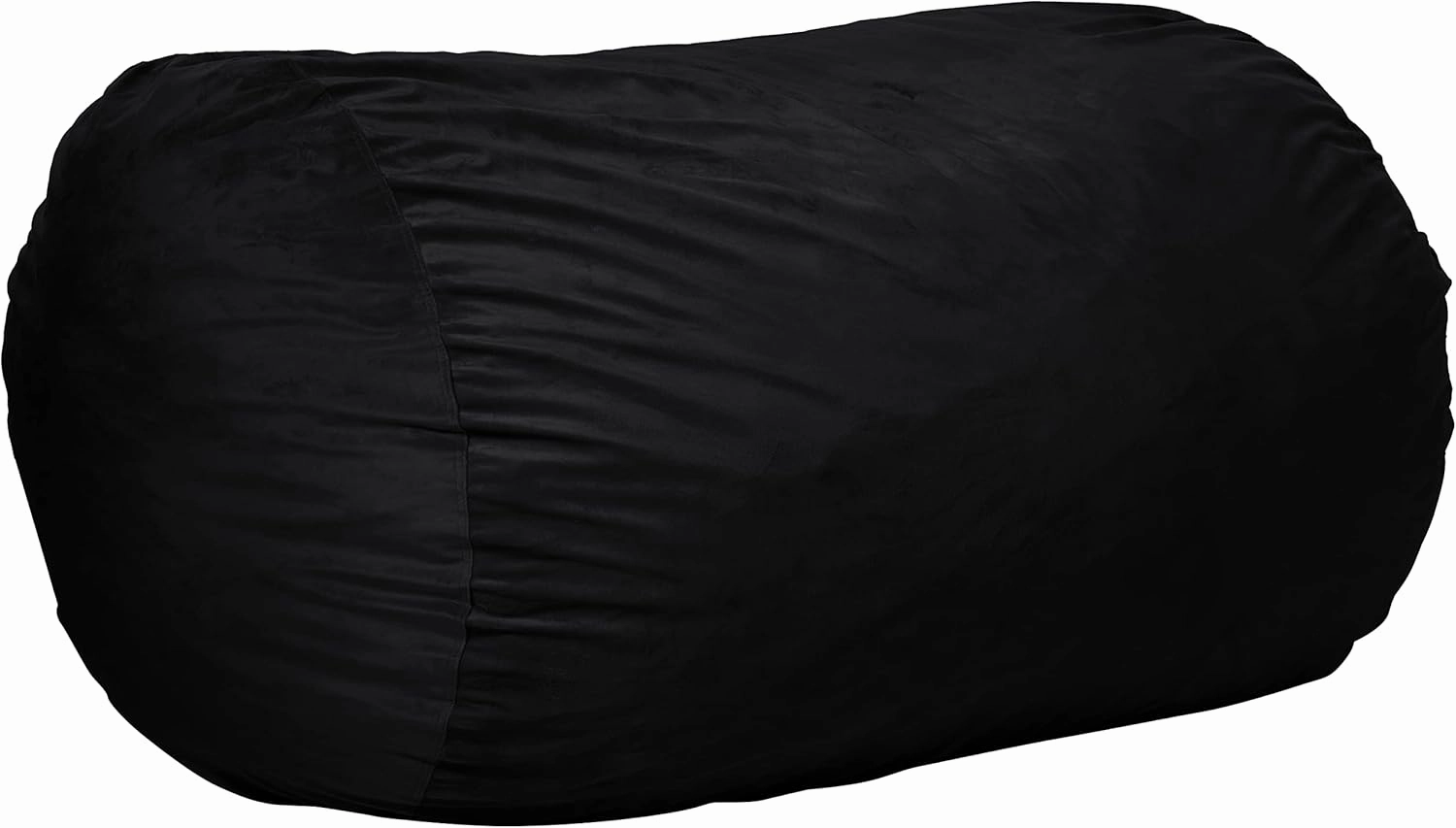 Sofa Sack Bean Bag Chair Cover Only, for Adults and Kids, Without Filling Comfy Fluffy Round or Oval Beanbag Chair Cover Replacement, Lazy Sofa Cover for Reading Chair or Floor Chair, 6-Feet, Black