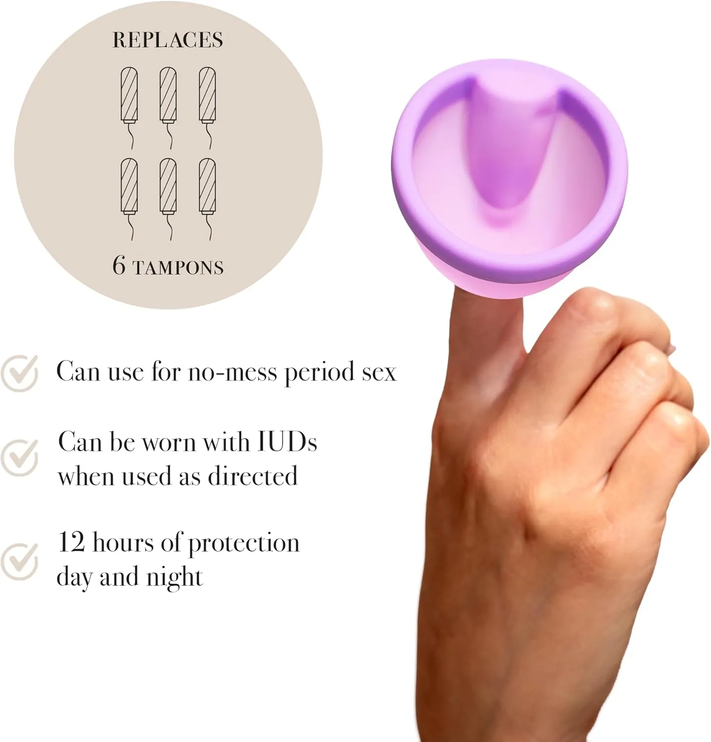 Soft Reusable Menstrual Cup & Disc Kit (Large) – Comfortable, Leak-Free Protection Up to 12 Hours – Easy Pull-Tab Removal – Medical-Grade Silicone – Includes Cup, Disc & Sterilizer Case