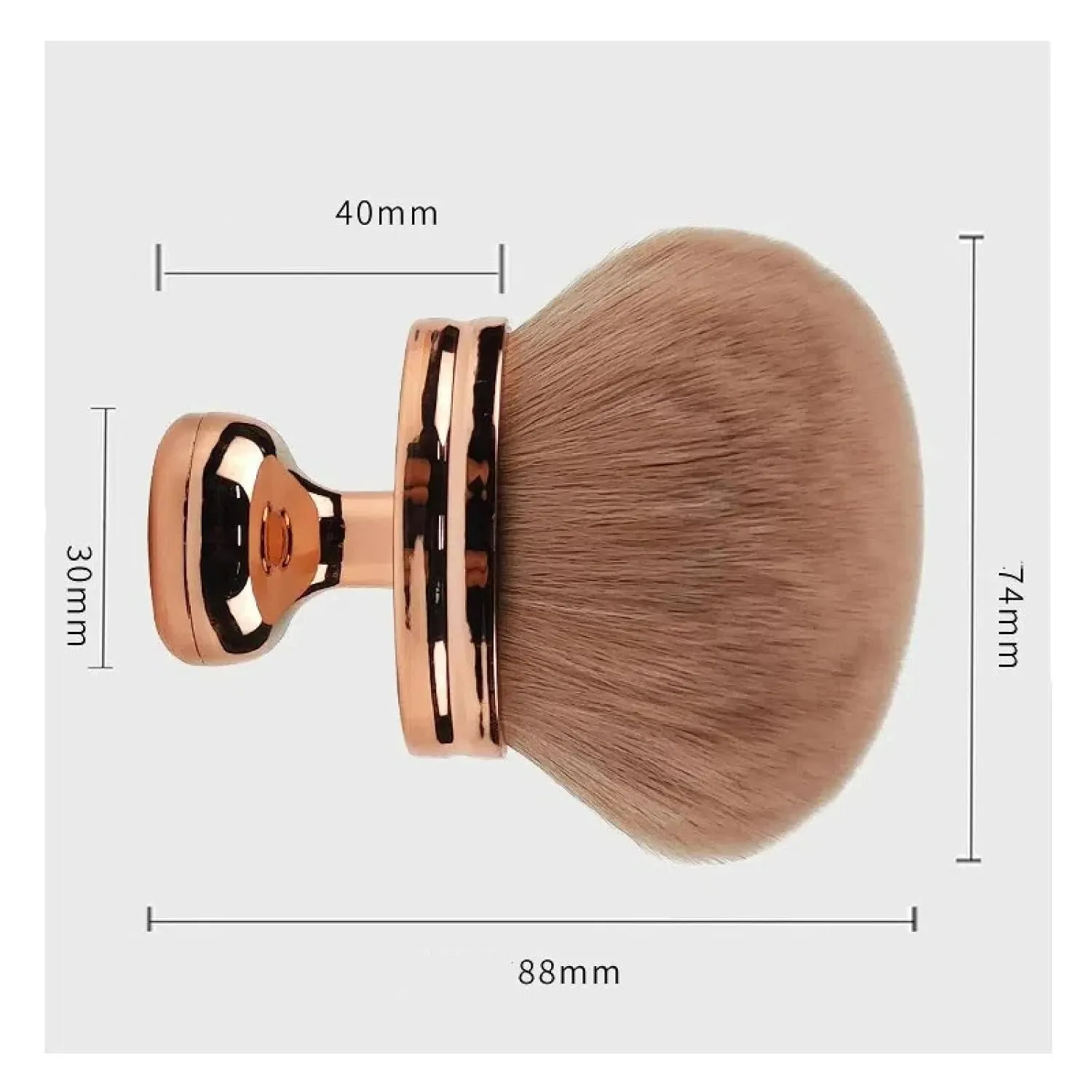 Soft round tip brush, multi-purpose face, neck, powder, powder brush, tanning brush