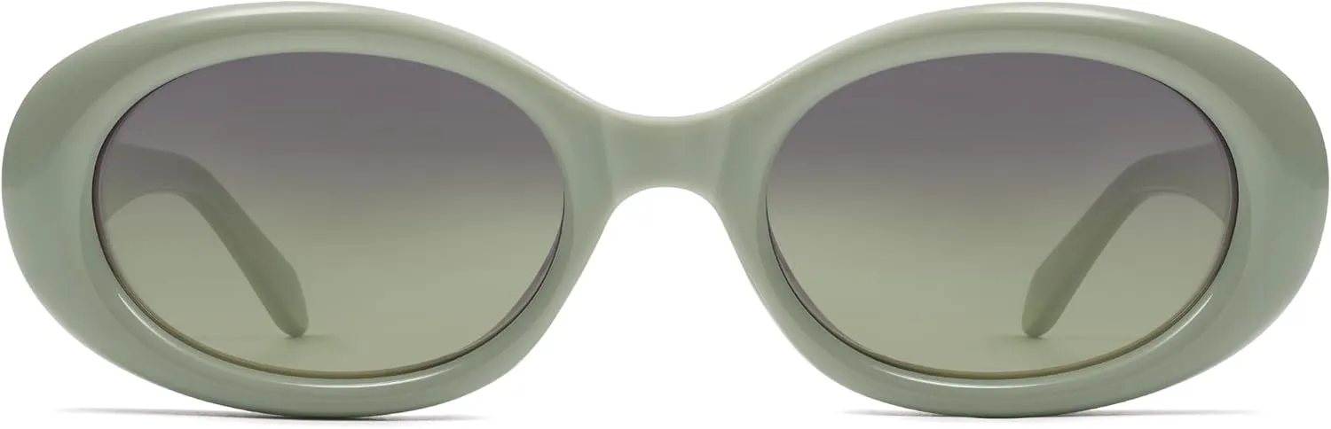 SOJOS Small Retro Oval Polarized Sunglasses for Women Men 90s Vintage Small Face UV400 Protection Tiny Sun Glasses SJ2286