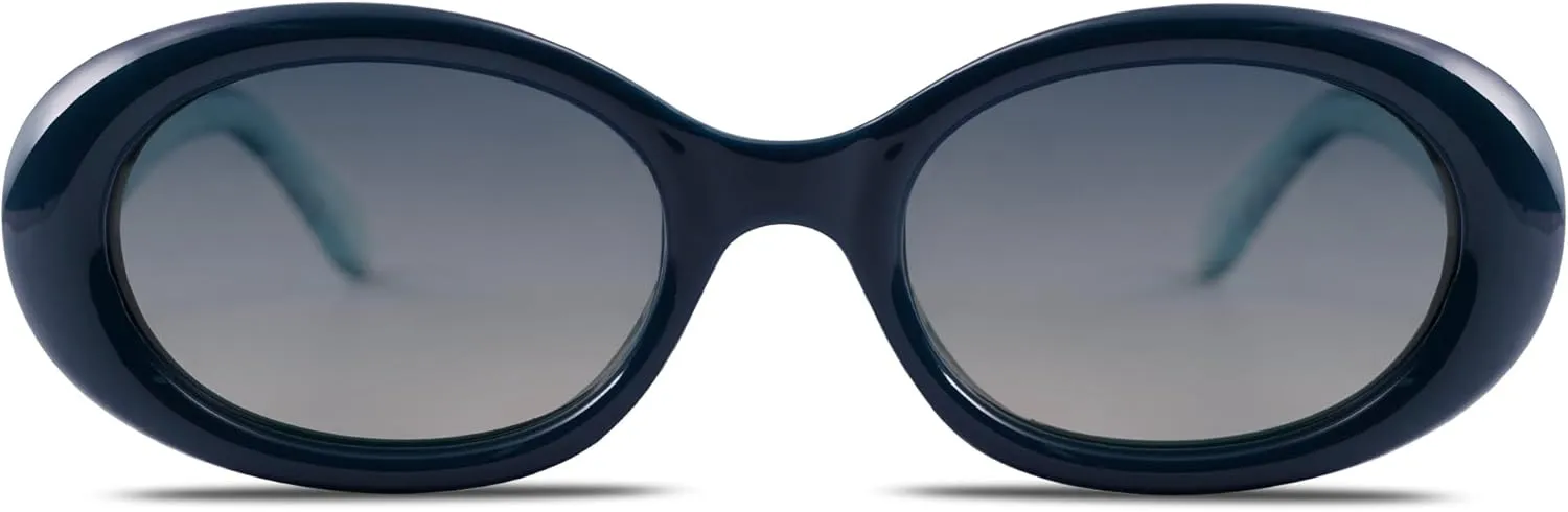 SOJOS Small Retro Oval Polarized Sunglasses for Women Men 90s Vintage Small Face UV400 Protection Tiny Sun Glasses SJ2286