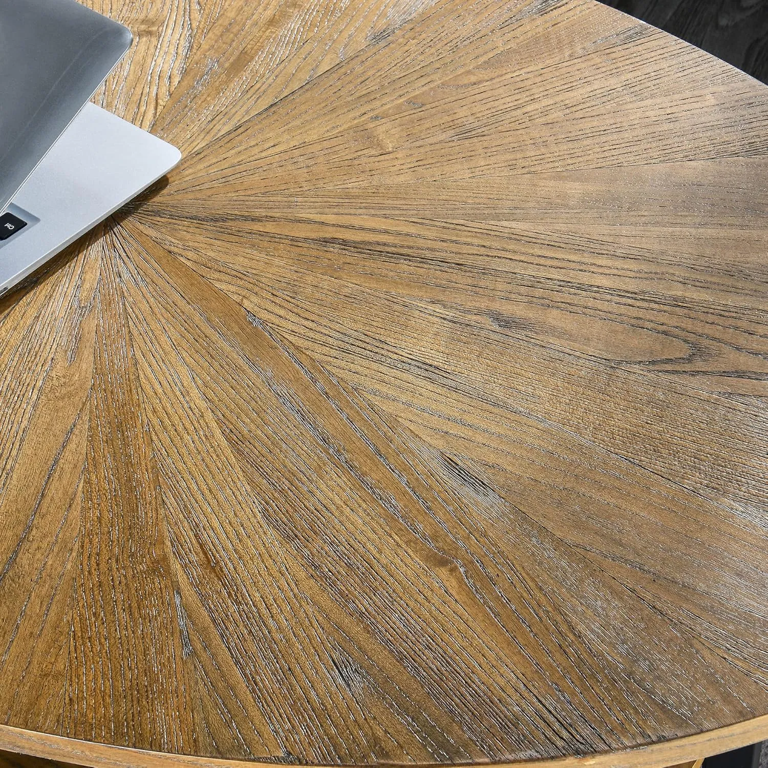 Solid Wood Oval Coffee Table with Cross Metal Legs, 43.3in Modern Industrail Center Table with Open Shelf Cocktail Tea Table for Living Room Bedroom, Rustic Nature 1811