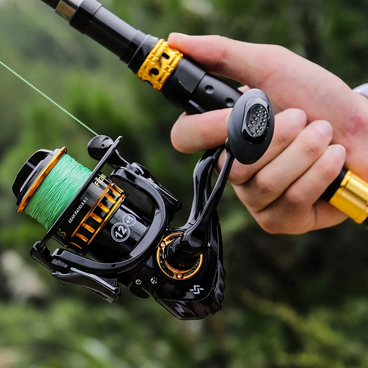 Sougayilang Spinning Reel, Lightweight Reels 12 1 Stainless BB Ultra Smooth Fishing Reel for Freshwater