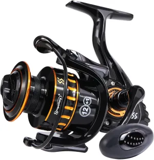 Sougayilang Spinning Reel, Lightweight Reels 12 1 Stainless BB Ultra Smooth Fishing Reel for Freshwater