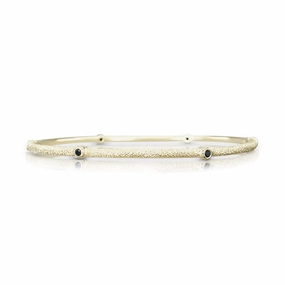 Sputnik Bangle in Yellow Gold with Black Sapphires