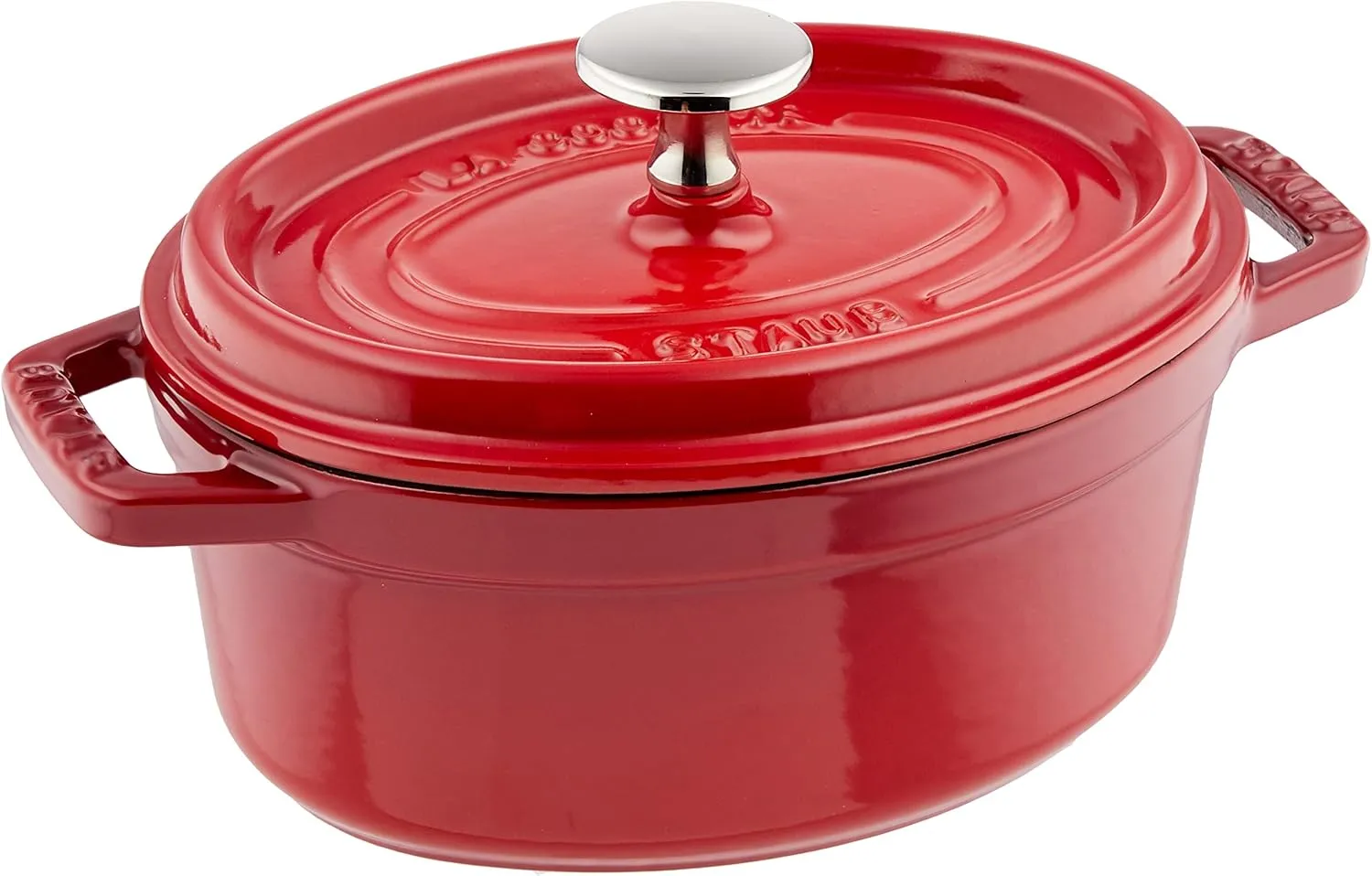 staub La Cocotte Oval 40511-498 Pico Cocotte Oval Cherry, 6.7 inches (17 cm), Small, Both Handed Casting, Enameled Pot, Induction Compatible, Japanese Authentic Product