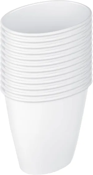 Sterilite 1.5 Gallon Oval Vanity Wastebasket, Small, Open Top Trash Can for the Bathroom, Bedroom, Dorm Room or Office, Plastic, White, 12-Pack