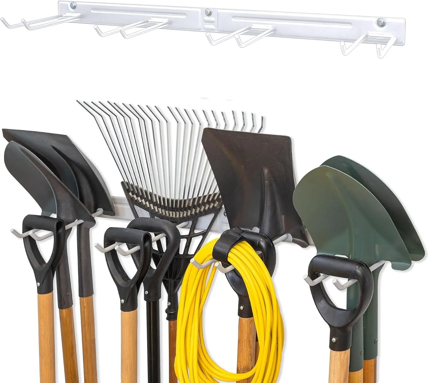 StoreYourBoard Bedrock Tool Garage Garden Tool Organizer Wall Mount, Garage Organization and Storage, Shovel & Rake Hangers Yard Tool Rack, Industrial Steel Holds 250 Pounds