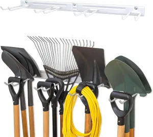 StoreYourBoard Bedrock Tool Garage Garden Tool Organizer Wall Mount, Garage Organization and Storage, Shovel & Rake Hangers Yard Tool Rack, Industrial Steel Holds 250 Pounds